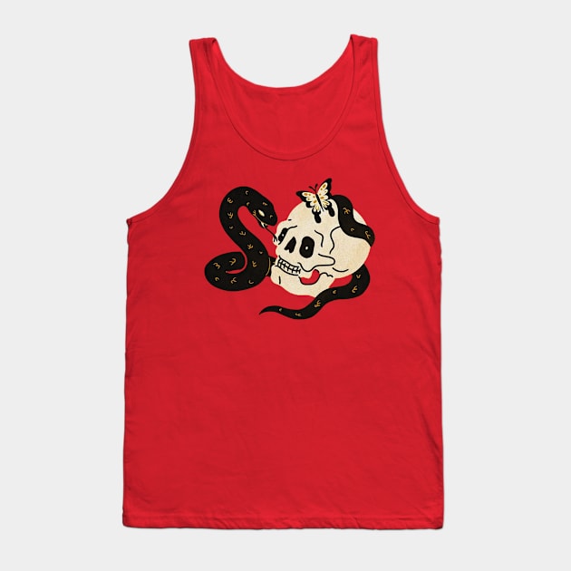 bone witth snake Tank Top by The Skull Reserve Design.Official